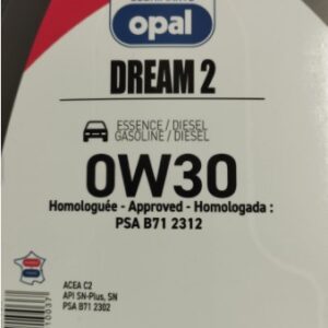 OPAL_DREAM2_0W30  |  שמן מנוע  |  חליפי  |  UNIL OPAL